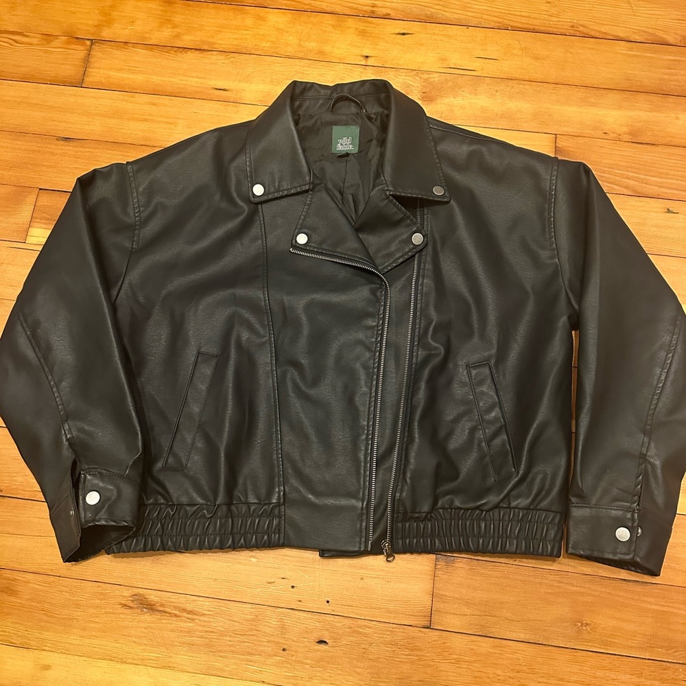 Wild Fable Black Faux Leather Jacket